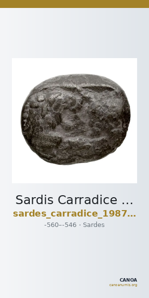 Sardis Carradice 1987 Croeseid A light — CANOA