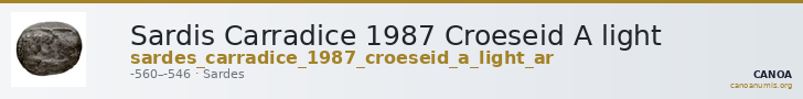 Sardis Carradice 1987 Croeseid A light — CANOA