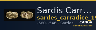 Sardis Carradice 1987 Croeseid A light — CANOA
