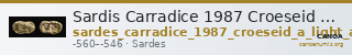 Sardis Carradice 1987 Croeseid A light — CANOA