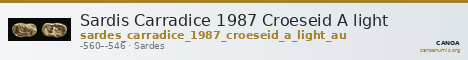 Sardis Carradice 1987 Croeseid A light — CANOA