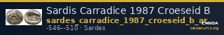 Sardis Carradice 1987 Croeseid B — CANOA