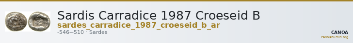 Sardis Carradice 1987 Croeseid B — CANOA