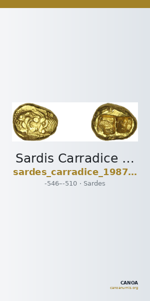 Sardis Carradice 1987 Croeseid B — CANOA