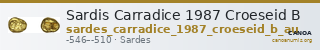 Sardis Carradice 1987 Croeseid B — CANOA