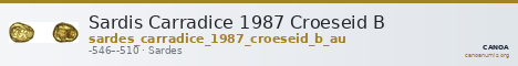 Sardis Carradice 1987 Croeseid B — CANOA