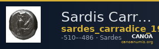 Sardis Carradice 1987 Type I siglos — CANOA