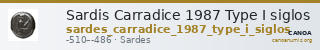 Sardis Carradice 1987 Type I siglos — CANOA