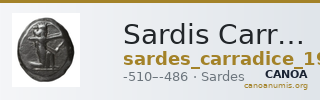 Sardis Carradice 1987 Type II siglos — CANOA