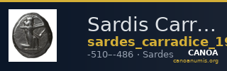 Sardis Carradice 1987 Type II siglos — CANOA