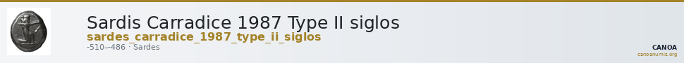Sardis Carradice 1987 Type II siglos — CANOA