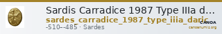 Sardis Carradice 1987 Type IIIa daric — CANOA