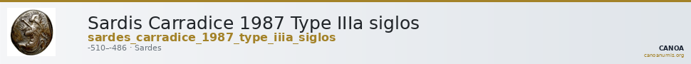 Sardis Carradice 1987 Type IIIa siglos — CANOA