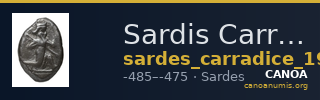 Sardis Carradice 1987 Type IIIb early siglos — CANOA
