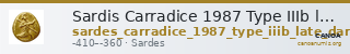 Sardis Carradice 1987 Type IIIb late daric — CANOA