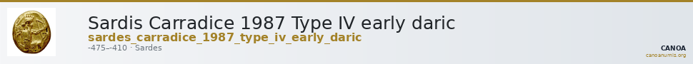 Sardis Carradice 1987 Type IV early daric — CANOA