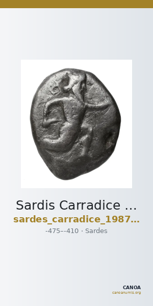 Sardis Carradice 1987 Type IV early siglos — CANOA
