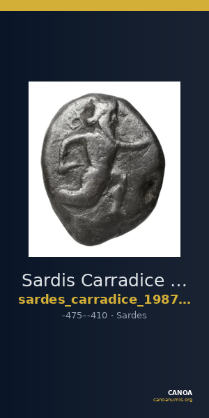 Sardis Carradice 1987 Type IV early siglos — CANOA