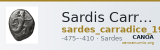 Sardis Carradice 1987 Type IV early siglos — CANOA