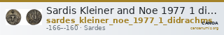 Sardis Kleiner and Noe 1977 1 didrachms — CANOA