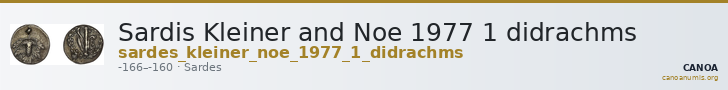 Sardis Kleiner and Noe 1977 1 didrachms — CANOA