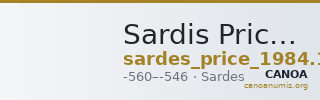 Sardis Price 1984 no.1, pl. 31.1 — CANOA