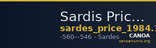 Sardis Price 1984 no.1, pl. 31.1 — CANOA