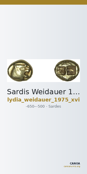 Sardis Weidauer 1975 XVI — CANOA