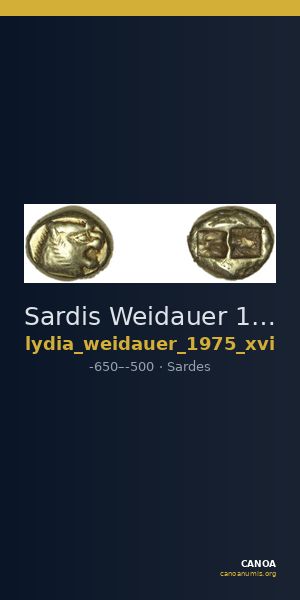 Sardis Weidauer 1975 XVI — CANOA