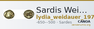 Sardis Weidauer 1975 XVI — CANOA