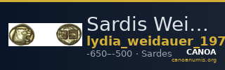 Sardis Weidauer 1975 XVI — CANOA