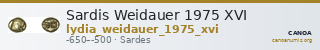 Sardis Weidauer 1975 XVI — CANOA
