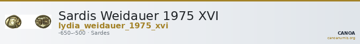 Sardis Weidauer 1975 XVI — CANOA