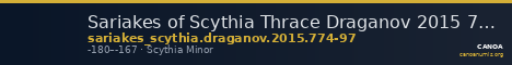 Sariakes of Scythia Thrace Draganov 2015 774-97 — CANOA