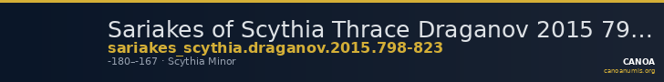 Sariakes of Scythia Thrace Draganov 2015 798-823 — CANOA