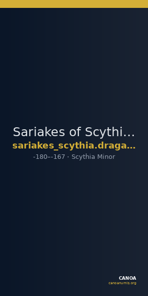 Sariakes of Scythia Thrace Draganov 2015 824-49 — CANOA