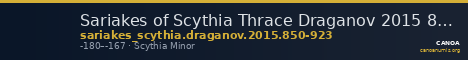 Sariakes of Scythia Thrace Draganov 2015 850-923 — CANOA