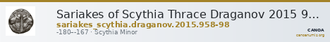 Sariakes of Scythia Thrace Draganov 2015 958-98 — CANOA