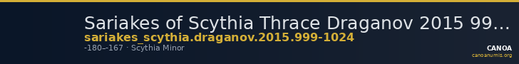 Sariakes of Scythia Thrace Draganov 2015 999-1024 — CANOA