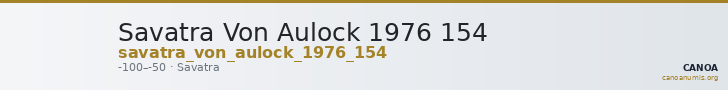 Savatra Von Aulock 1976 154 — CANOA