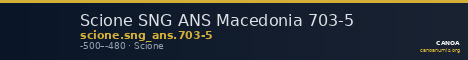 Scione SNG ANS Macedonia 703-5 — CANOA