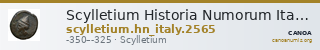 Scylletium Historia Numorum Italy 2565 — CANOA