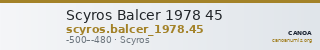 Scyros Balcer 1978 45 — CANOA