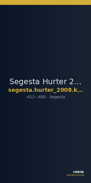 Segesta Hurter 2008 K31 — CANOA