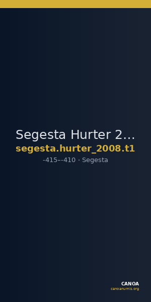 Segesta Hurter 2008 T1 — CANOA