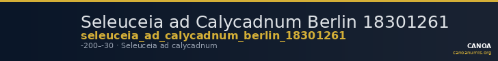 Seleuceia ad Calycadnum Berlin 18301261 — CANOA