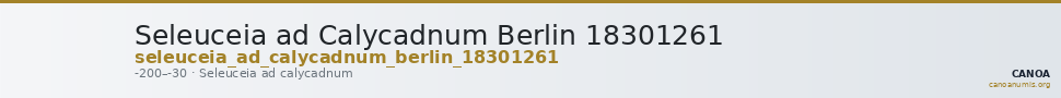 Seleuceia ad Calycadnum Berlin 18301261 — CANOA