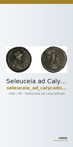 Seleuceia ad Calycadnum SNG Levante 680-9 — CANOA
