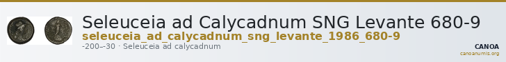 Seleuceia ad Calycadnum SNG Levante 680-9 — CANOA