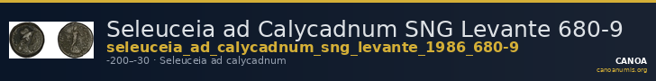 Seleuceia ad Calycadnum SNG Levante 680-9 — CANOA